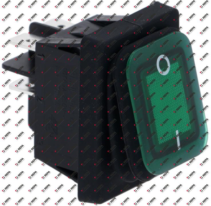 Switch double-pole green 250 V 16 A