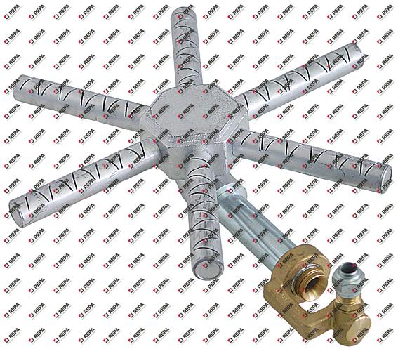 bruciatore a stella 3kW L 330mm lar. 298mm H 82mm