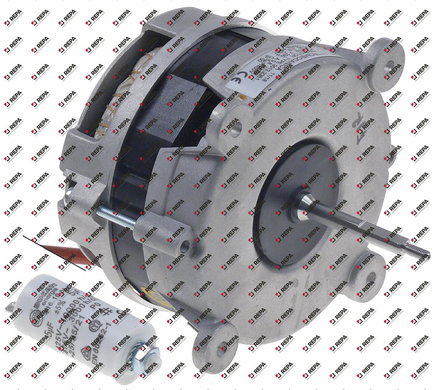 fan motor 230V 1 phase 50Hz 0,18kW 2800rpm L1 85mm