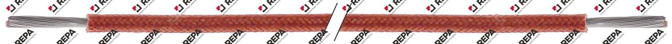 Copper wire 1mm² brown rated 300/500V