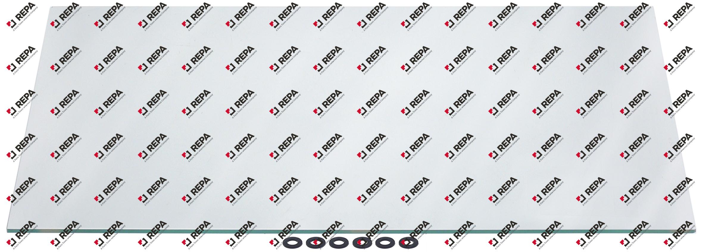 vitre avec accessoires intérieur L 533mm