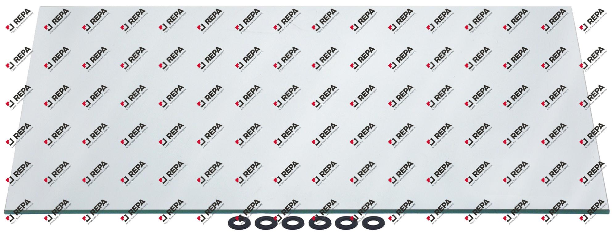 vitre avec accessoires intérieur L 405mm