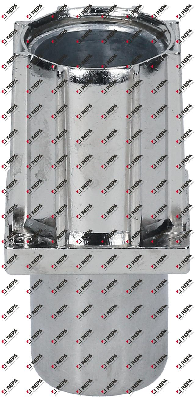 Gerätefuß Rohrtyp 40x40 ø 30mm H 38-65mm Zamak/CNS