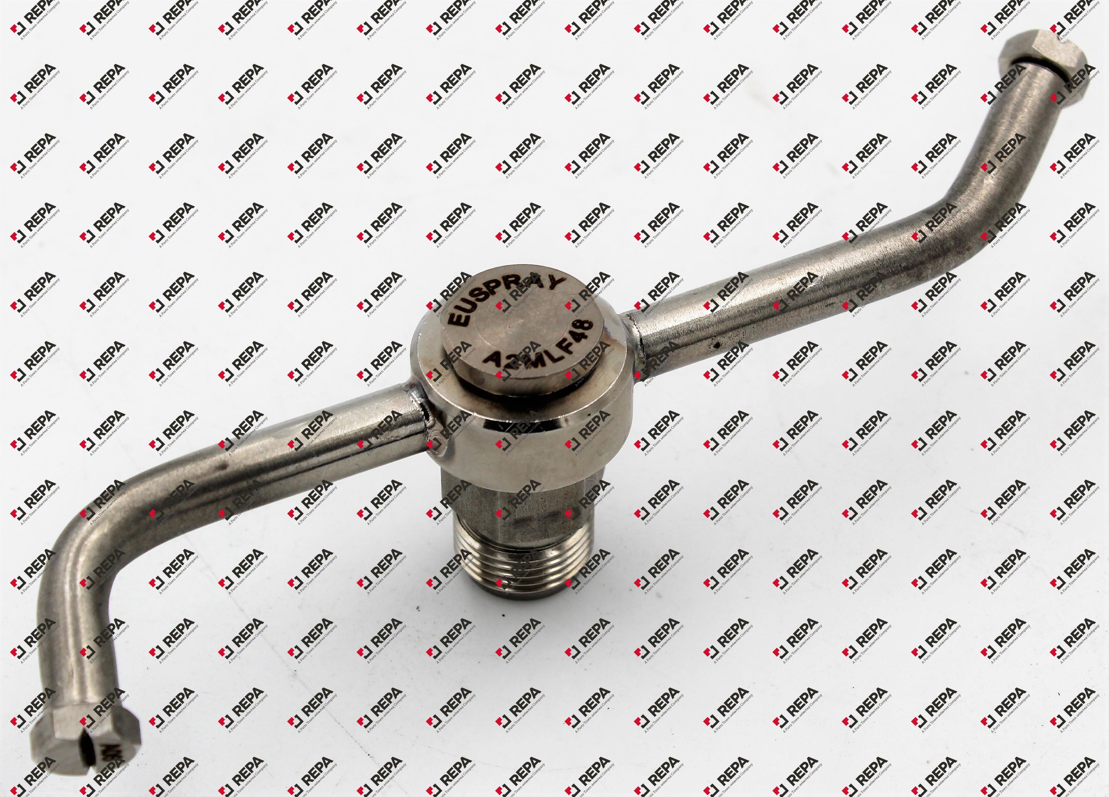 Self-cleaning arm with 2 arms and 2 nozzles 