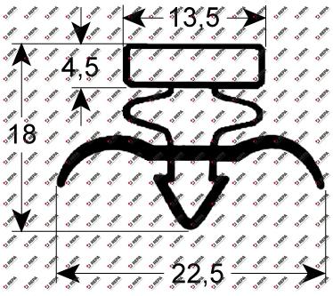 refrigeration gasket profile 9171 W 151 mm