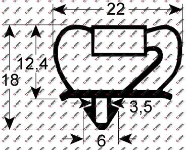 refrigeration gasket profile 9237 W 748mm L 1920mm