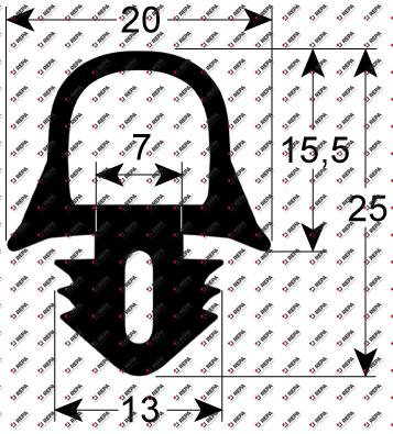 door seal profile  W 470mm L 440mm plug size