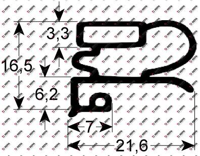 refrigeration gasket profile 9030 W 470mm L 625mm