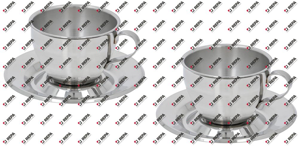 SET 2 CAPPUCCINOTASSEN AUS STAHL MOTTA