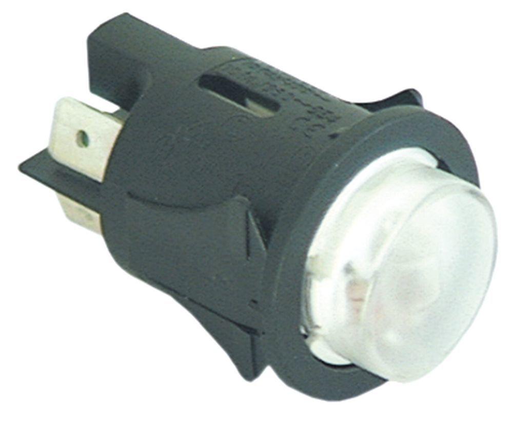Druckschalter Einbaumaß ø25mm rund weiß 300161 | gastrotiger