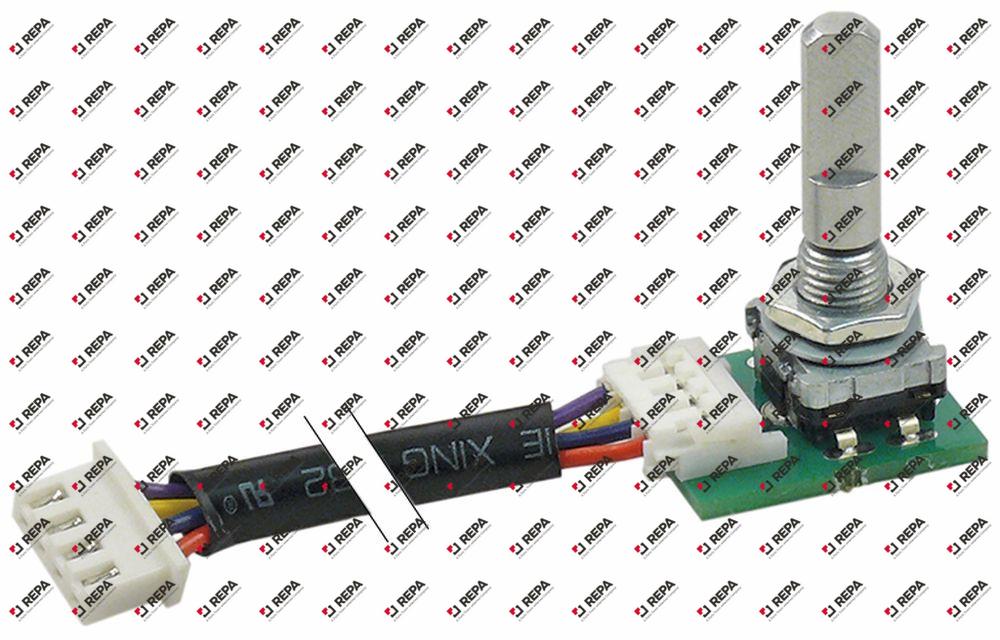 potmeter rotatiehoek 360° as ø 6x4,6mm as L 17,5mm