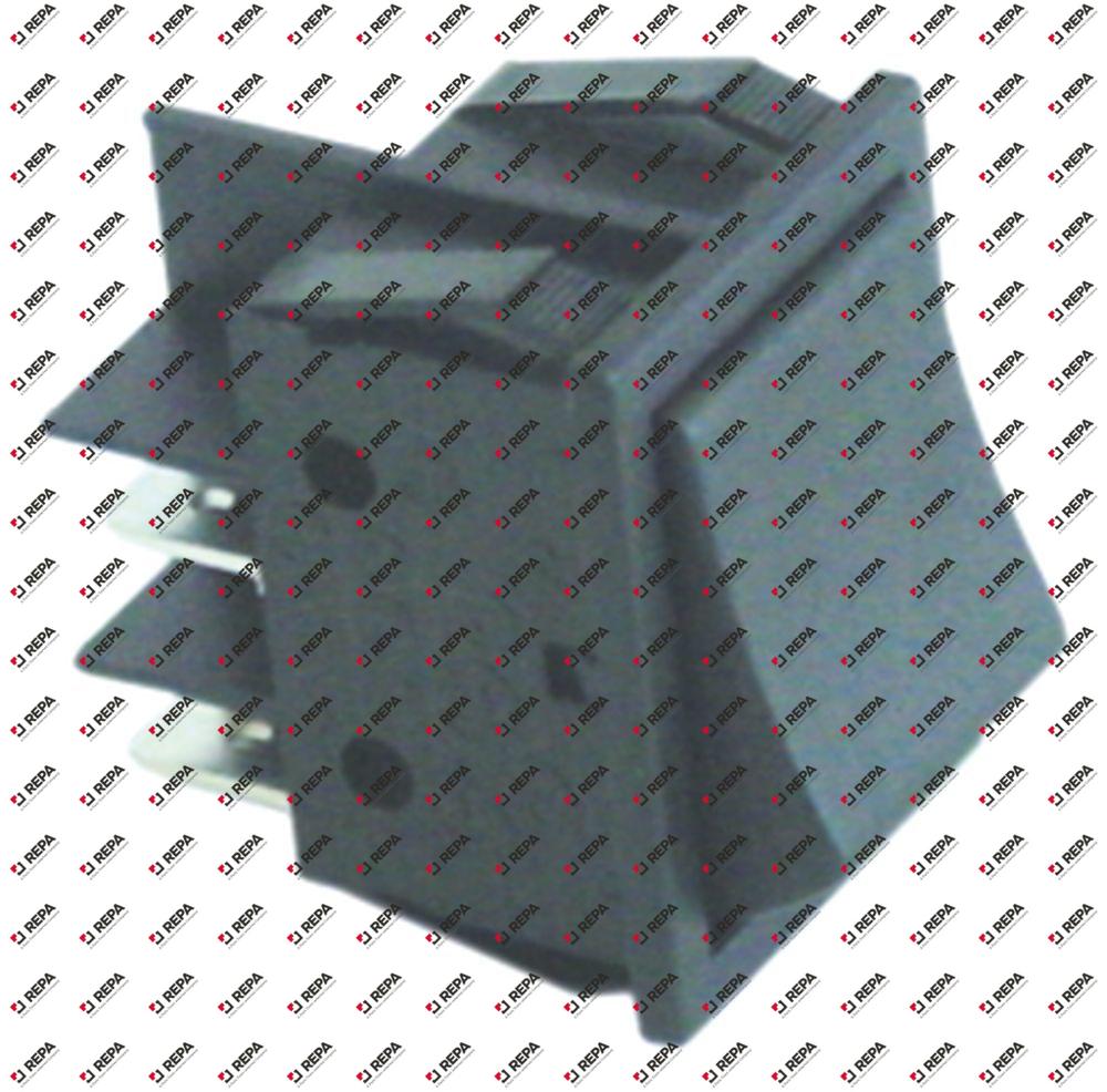 διακόπτης διαστ. τοποθέτ. 30x22mm μαύρο 2NO  250V σύνδεσμος αρσενικό εξάρτημα 6,3mm