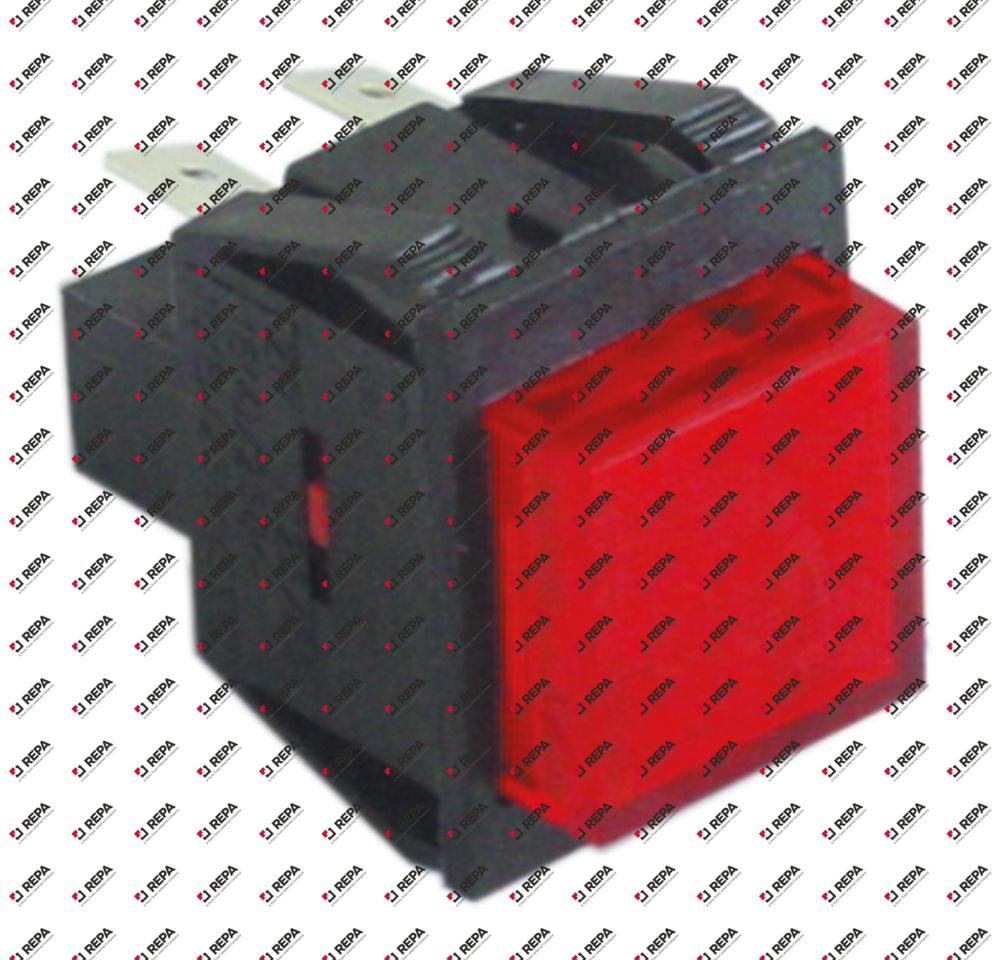 πληκτροδιακόπτης διαστ. τοποθέτ. 27,2x22,2mm κόκκινο 2NO  250V
