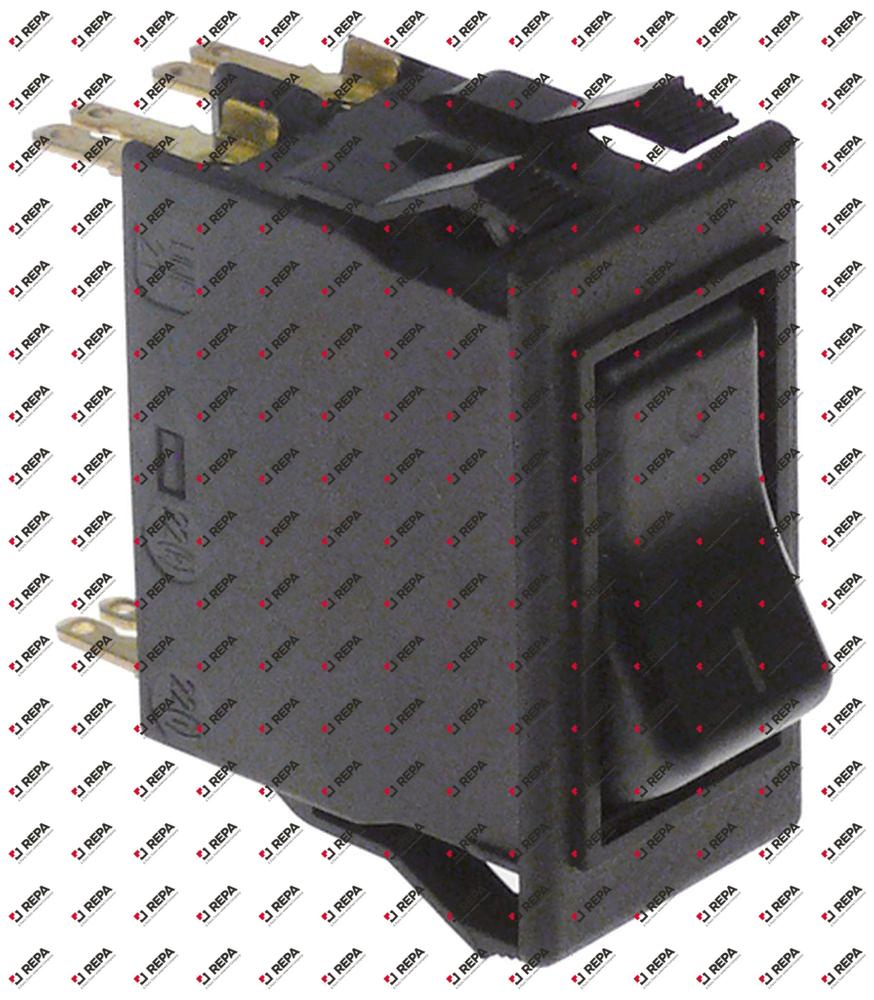 διακόπτης μαύρο 2NO  240V σύνδεσμος αρσενικό εξάρτημα 2,8mm/6,3mm