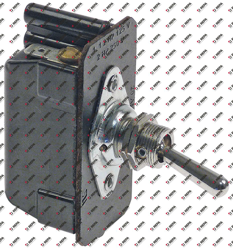 Toggle switch 250V 2NO screw
