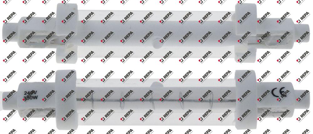 Infrarotlampe Fassung R7s 240 V 300 W L 117,6 mm