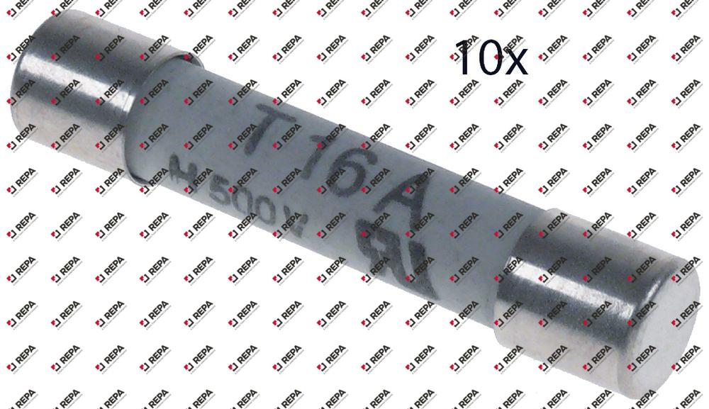 fusible verre taille 6,35x32mm 16A