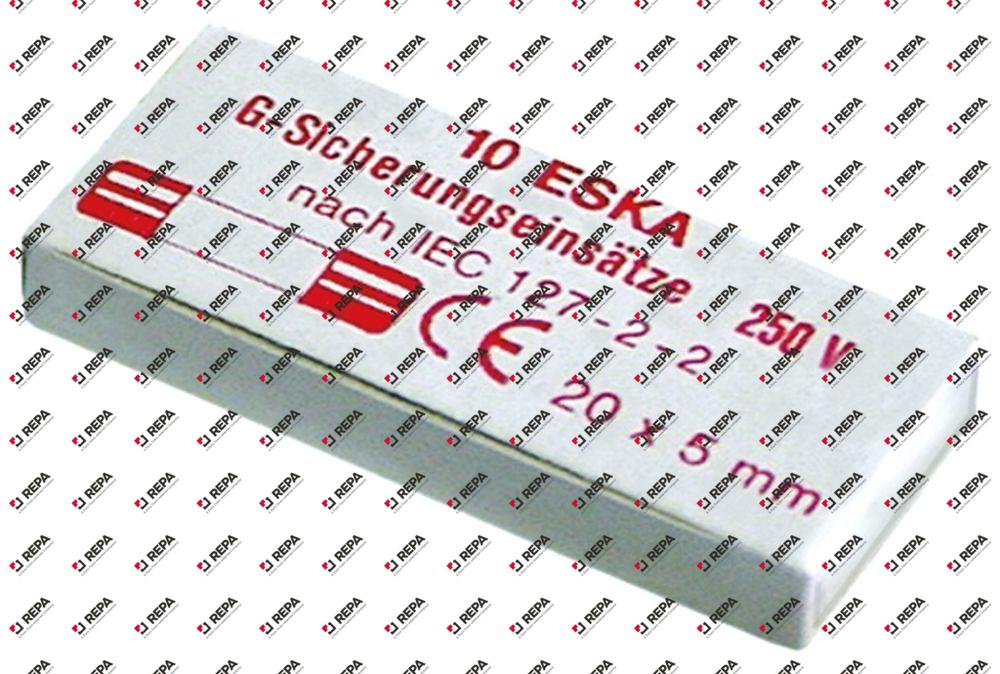 Fusible verre 10A à action rapide nominale 250V