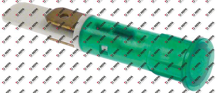 Signallampe ø 10 mm 230 V grün