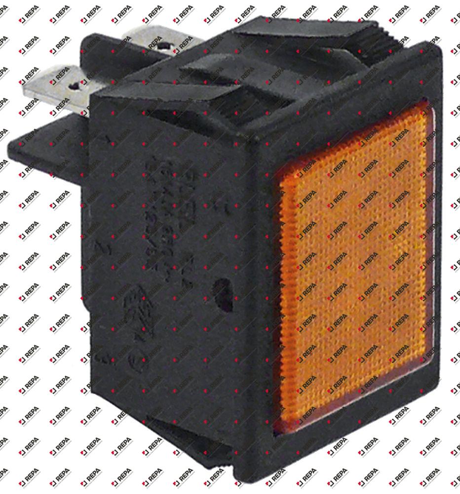 Signallampe Einbaumaß 30x22mm 230 V gelb