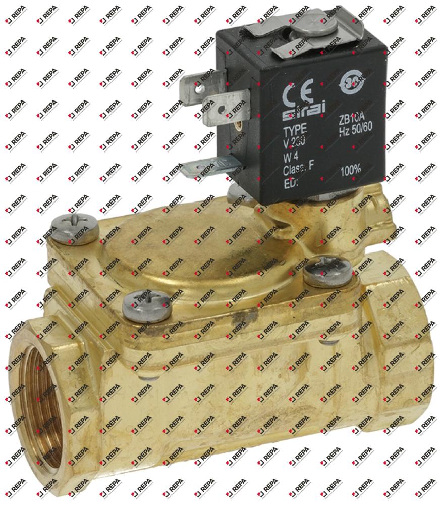 électrovanne laiton 2-voies 230VAC raccord 3/4"