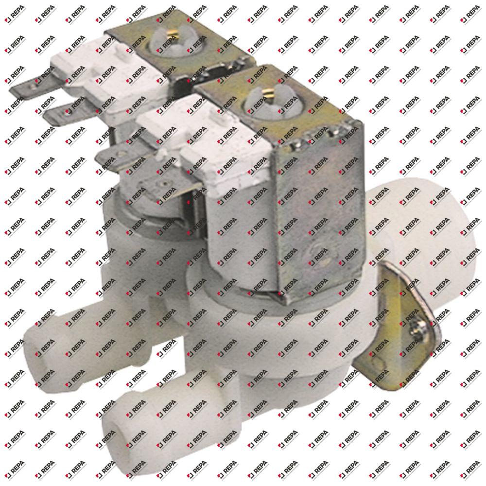 Magnetventil 2-fach gerade Kunststoff Eingang 3/4"
