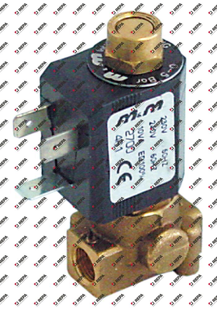ηλεκτρομαγνητική βαλβίδα εκτός-ανοικτό ρεύμα 230V ορείχαλκος σύνδεσμος 1/8″  2-οδοί 230VAC