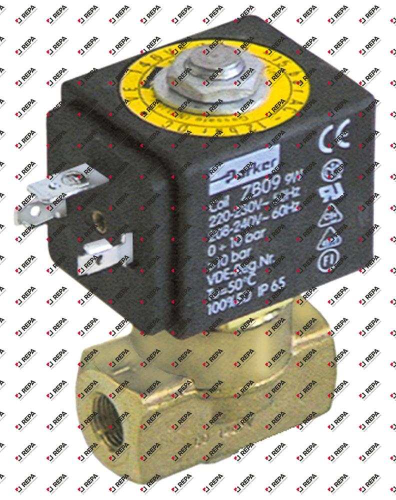 ηλεκτρομαγνητική βαλβίδα DN 25mm σύνδεσμος 1/8″  2-οδοί 24VDC  PARKER  τύπος πηνίου ZB12