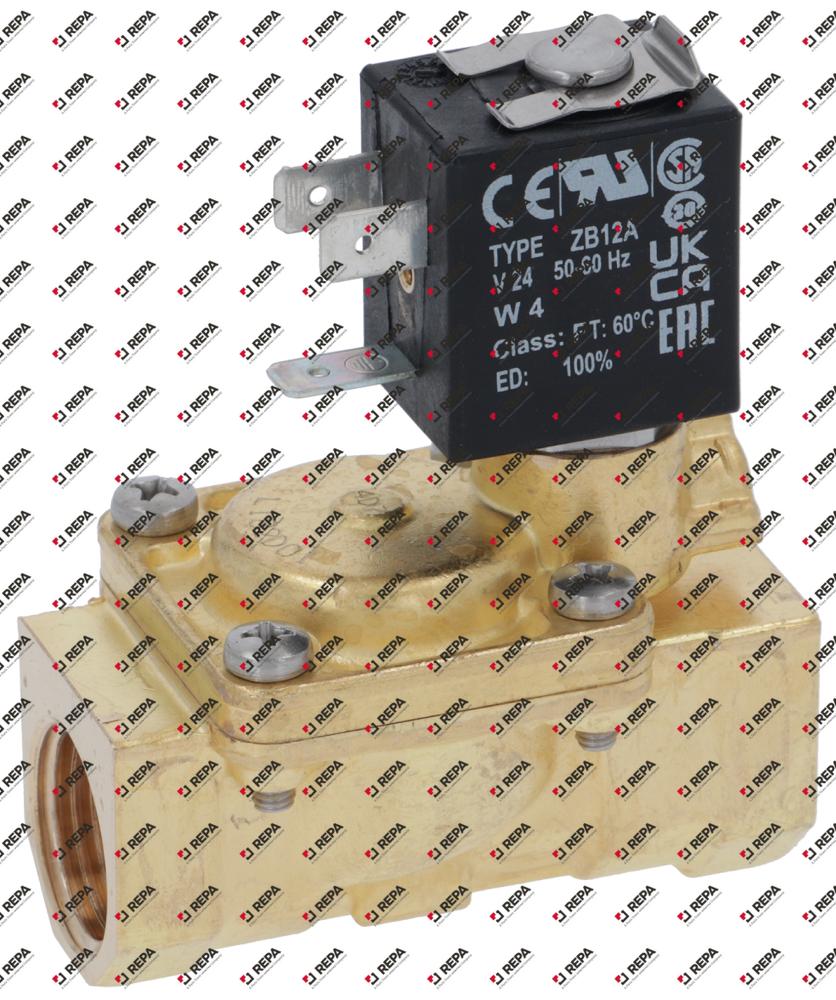 Magnetventil 2-Wege 24VAC Anschluss 1/2" DN 13mm