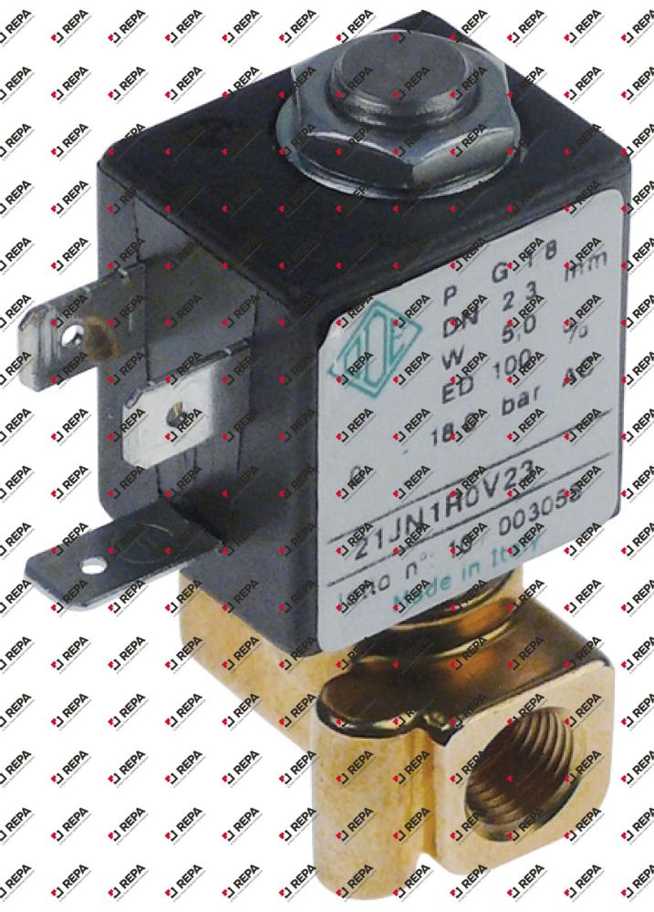 ηλεκτρομαγνητική βαλβίδα ορείχαλκος DN 23mm σύνδεσμος 1/8″  Μ 30mm είσοδος 1/8″  2-οδοί