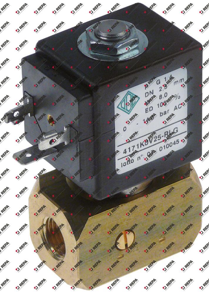 ηλεκτρομαγνητική βαλβίδα ODE-4171-F44  ορείχαλκος DN 25mm σύνδεσμος 1/4″  Μ 44mm είσοδος 1/4″