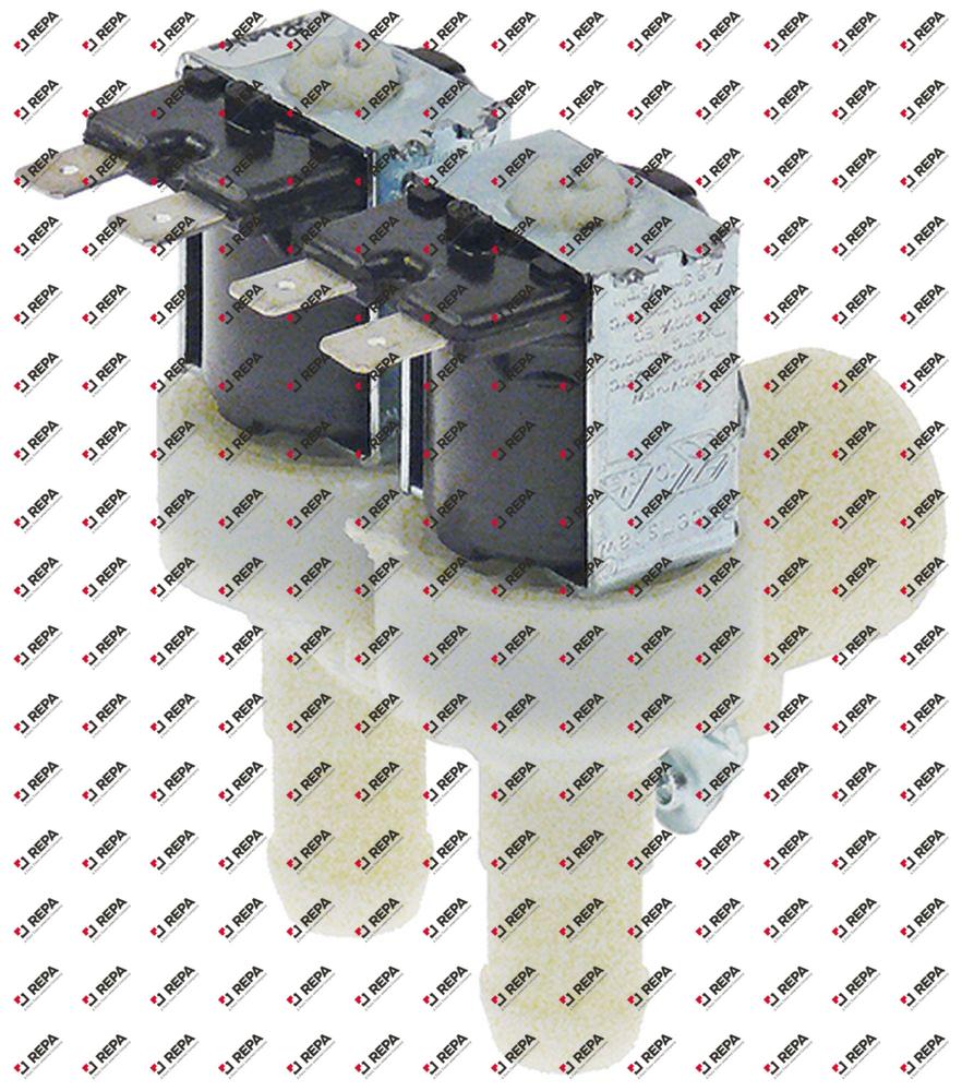 solenoid valve double angled 230VAC inlet 3/4"