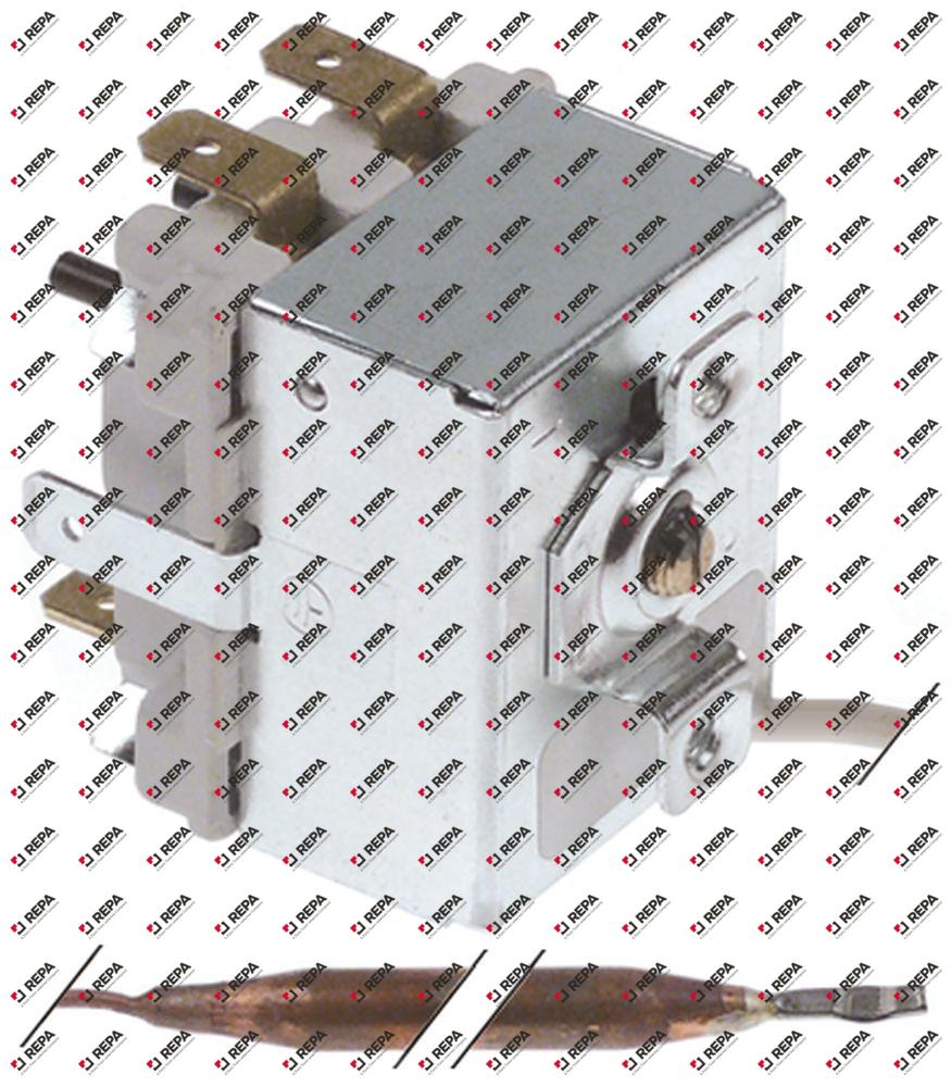 θερμοστάτης ασφαλείας θερμ. απενεργοποίησης 155°C 2-πόλοι 2NC  20A ø αισθητηρίου 6mm