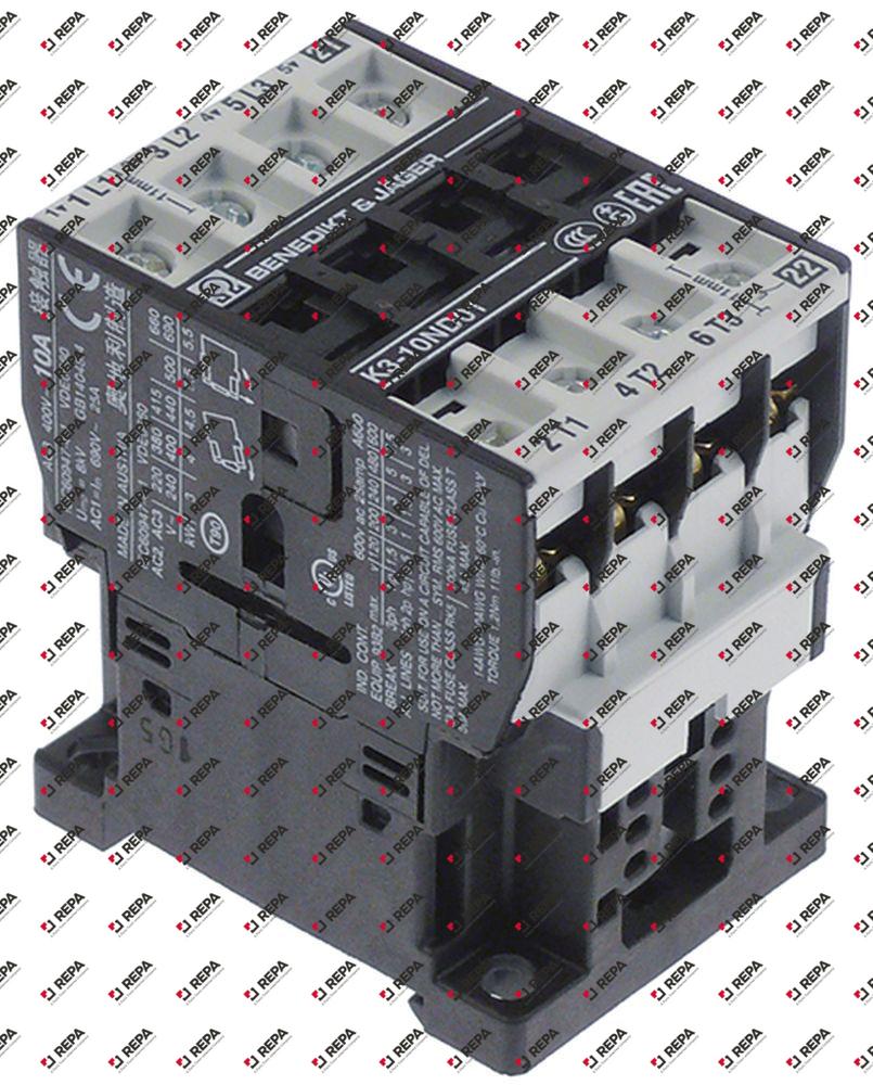 Relais AC1 25A 230VAC hoofdcontact 3NO