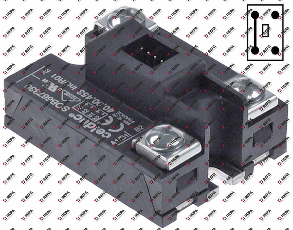 aansluitblok solidstate relais CELDUC fasen 2 65A