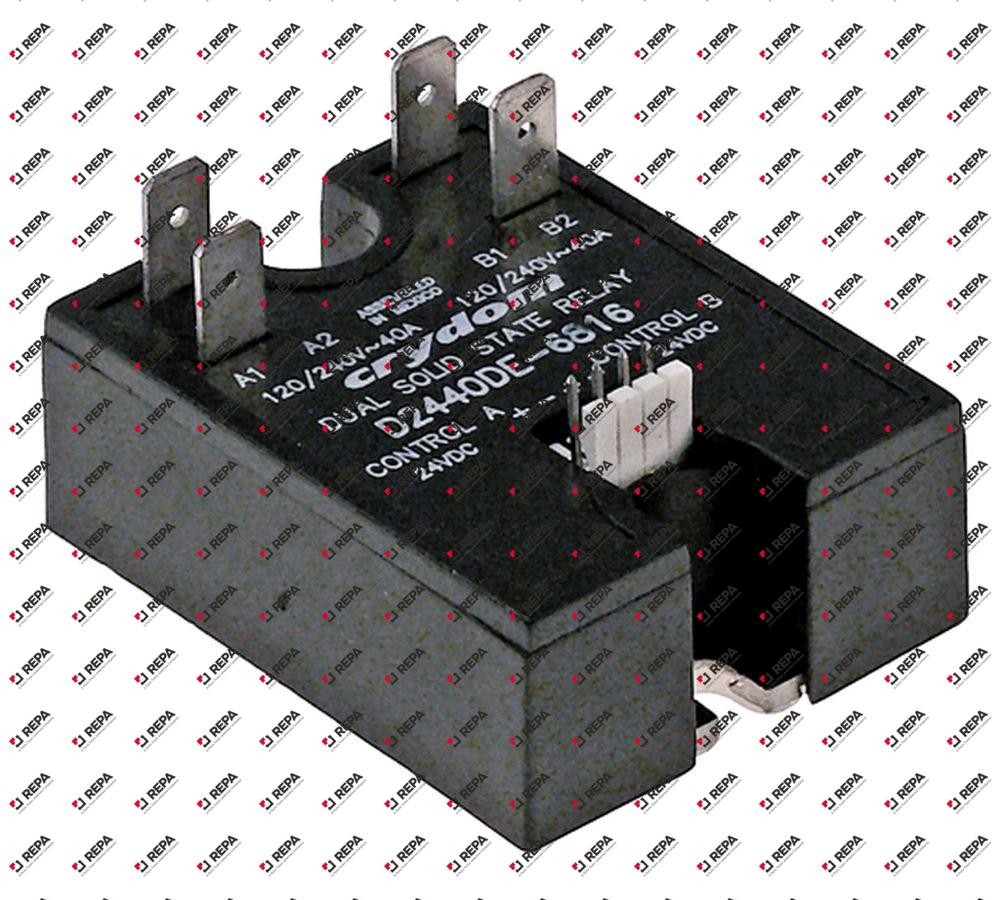 Aansluitblok solidstate relais fasen 2 40A