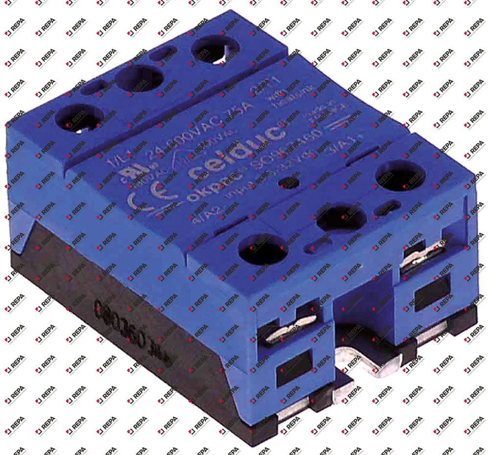 Aansluitblok solidstate relais fasen 1 75A 24-600V