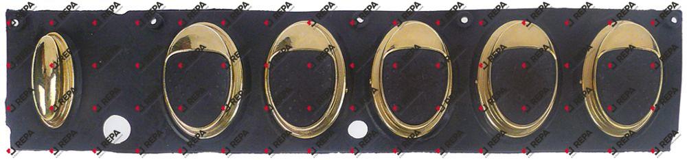 μεμβράνη πλήκτρων χρυσός Μ 205mm W 42mm ELITE  θέση στερ. αριστερά κουμπιά 6 κατάλληλο για FAEMA