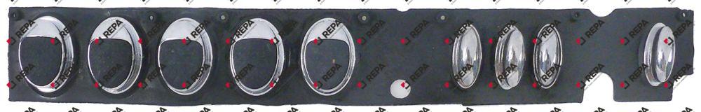 μεμβράνη πλήκτρων ασημί Μ 305mm W 42mm θέση στερ. δεξιά κουμπιά 9 κατάλληλο για FAEMA
