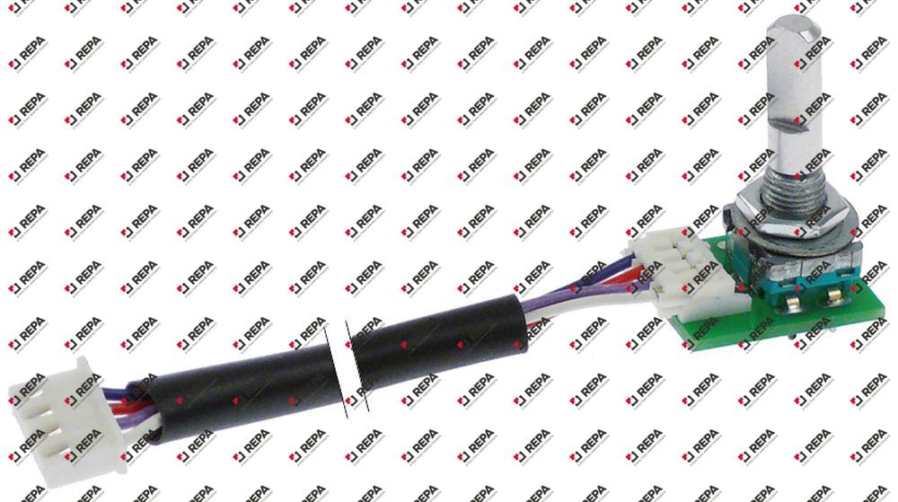 Potmeter as 6x4,6mm kabellengte 200mm as L 18mm