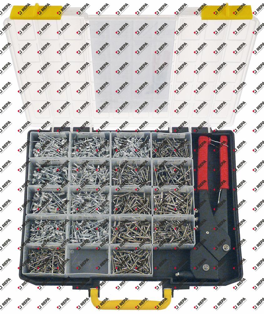 Caja de surtido con remachadora Profi