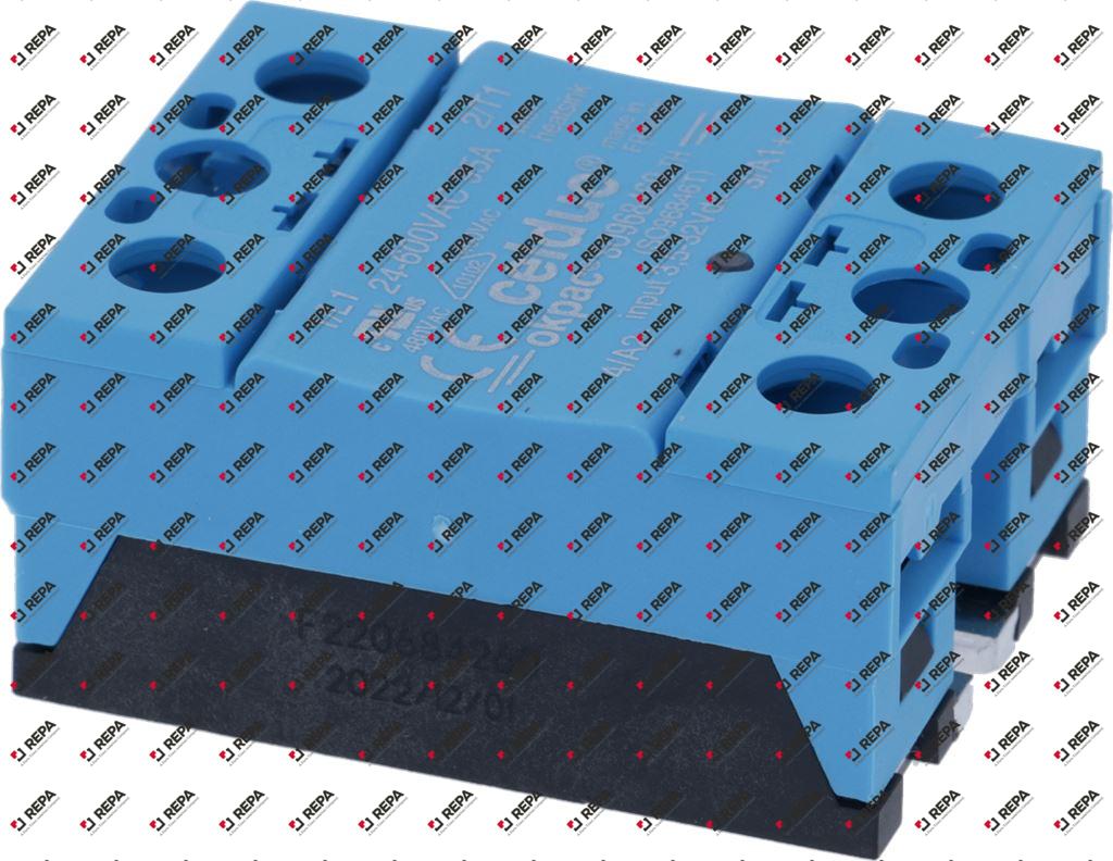 Aansluitblok solidstate relais fasen 1 100A