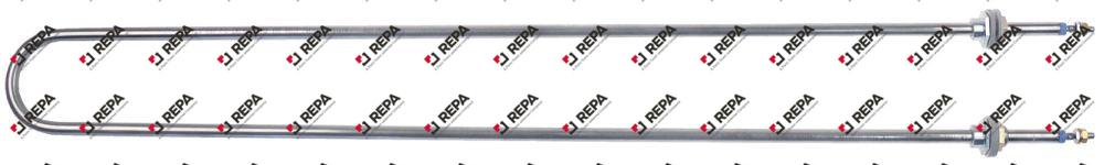 Heating element 2200W 230V L 738mm 12 hole fixing