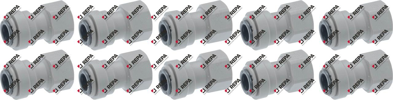 Push-In Straight Fitting F 3/8" - 3/8" 10Pcs.