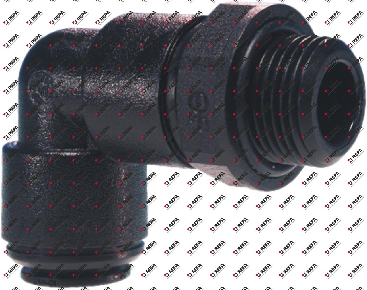 CONECTOR CODO MACHO 8MM X 3/8"G 10 PIEZAS