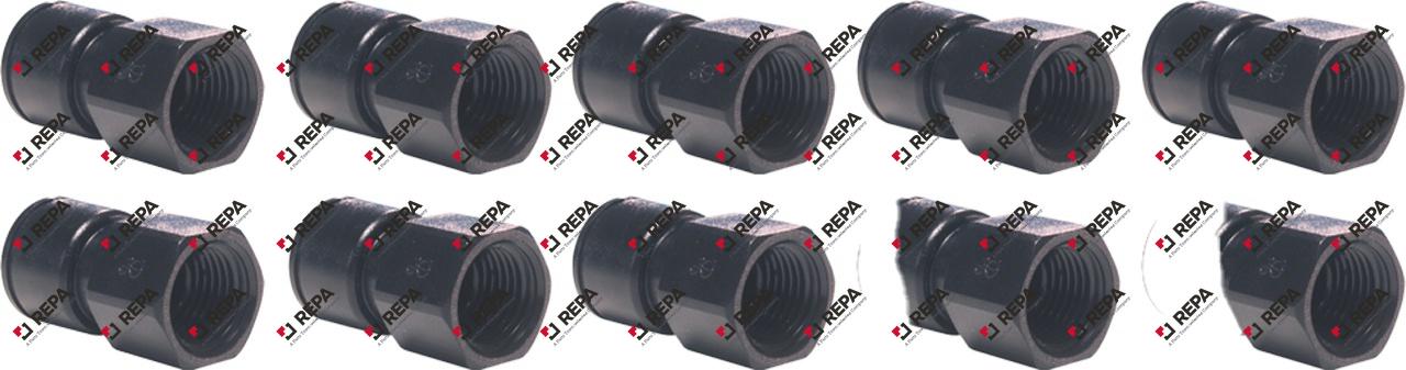 LOT DE 10 UNIONS FOND PLAT F 3/8 BSP CYL. X 8MM