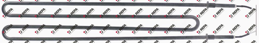 Heating element 4000W 400V L 573mm 2 hole fixing