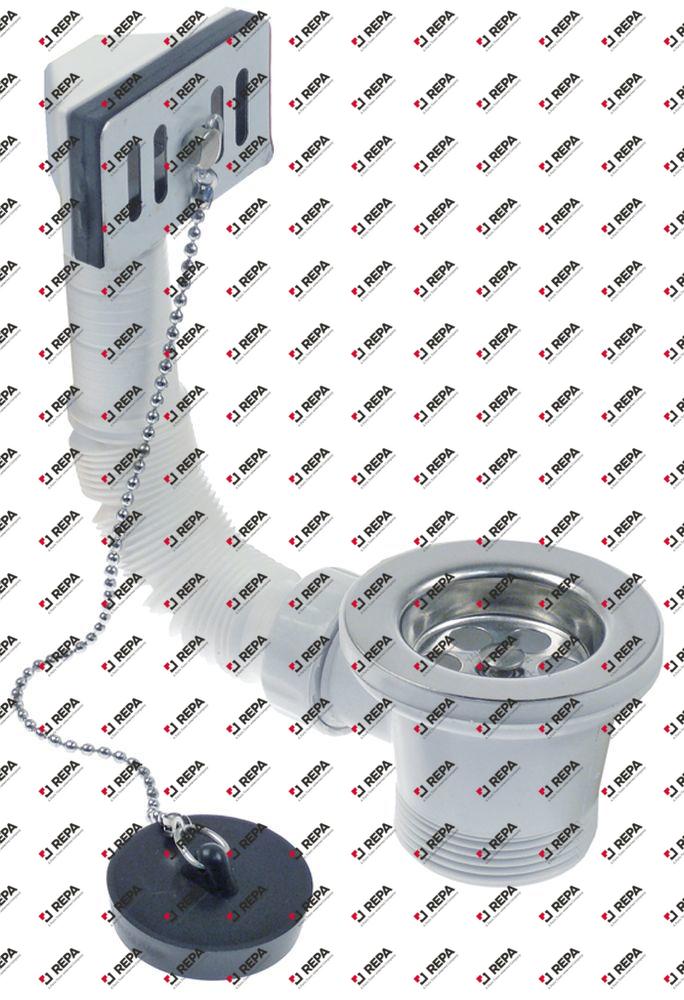 Pilette filetage 1½" avec trop-plein lavabos 1