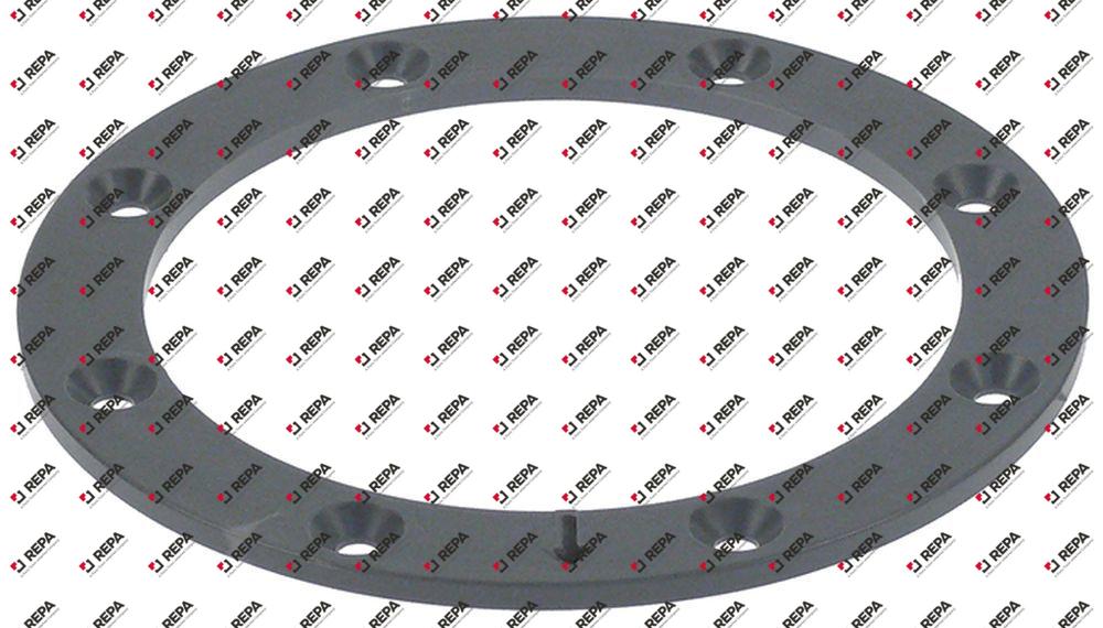 Flansch AD ø 130mm H 4mm ID ø 99mm Kunststoff