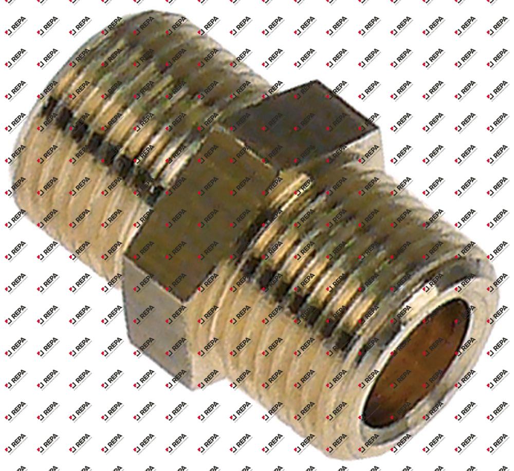 Boquilla doble rosca 3/8" - 3/8" latón UE 1 pzs